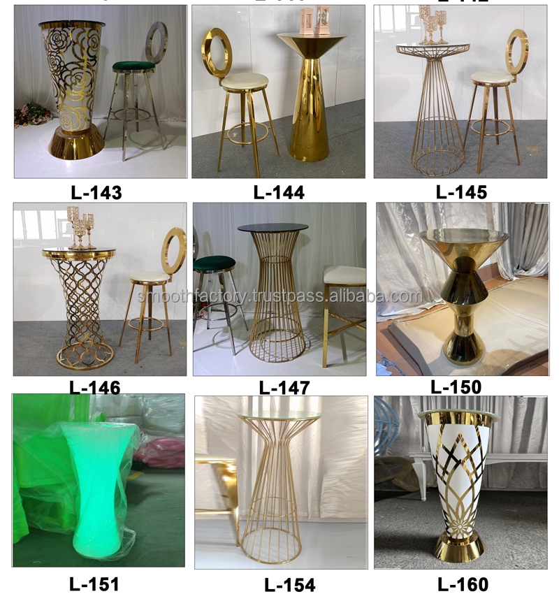 SMOOTH Modern Custom Light up LED Pub Bar Tables for Home Bar Mall Event Party Night Club Outdoor Garden