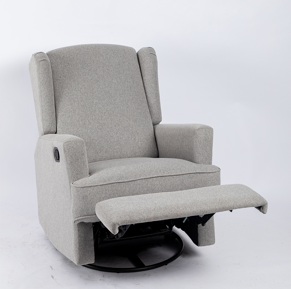 VANBOW Simple Modern Design Single Seat Reclining Chair Fabric Rocking Recliner Nursery Glider Chair for Living Room