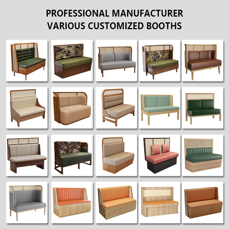 Custom bar Table and Chair Combination Restaurant Tavern Retro Industrial Style Commercial Booth Sofa