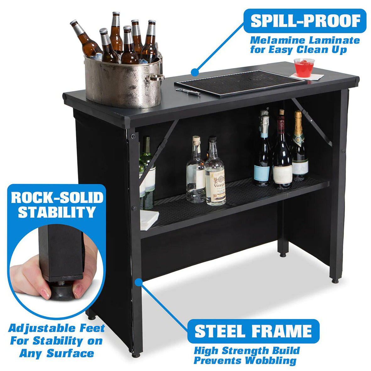 Custom Metal Folding Modern Design for Outdoor Hotel Cheap Portable bar Counter Furniture for Outdoor