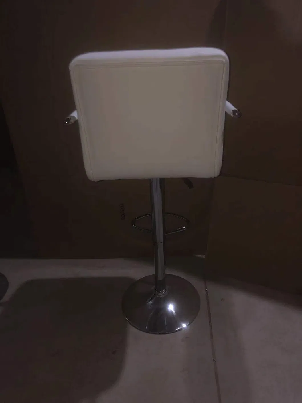 Adjustable Height Swivel Leather Upholstered Commercial Counter Bar Chair Stool