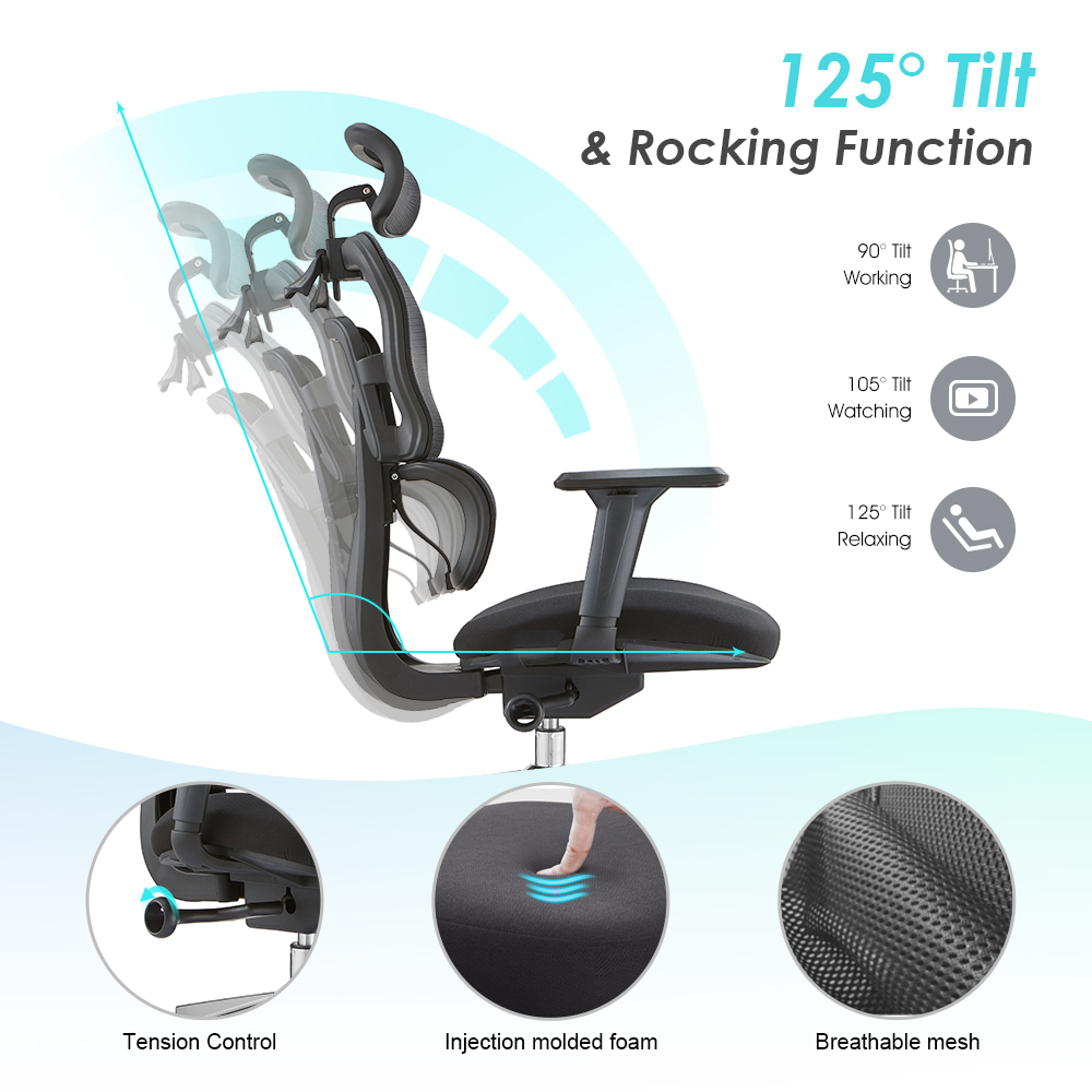 China Executive Boss Chairs Swivel High Back Comfortable Mesh Ergonomic Office Chair With Lumbar Support