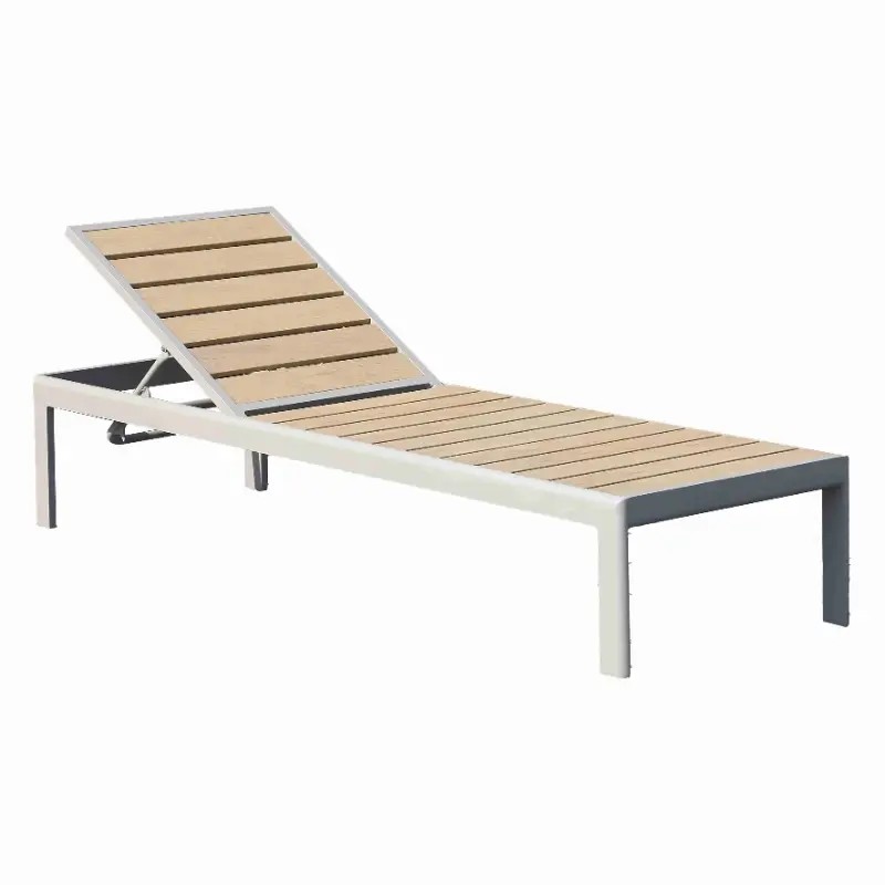 Aluminum Outdoor Hotel Sunbathing Lounger Lounge Chair Foldable Durable Anti-Rust UV Resistant