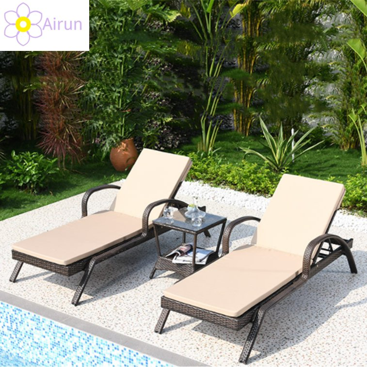 Rattan Recliner Outdoor Furniture Garden Day Bed Sun Lounger