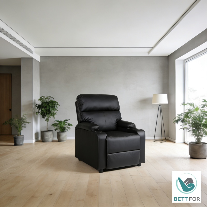 Factory Pushback Recliner Sofa Chair No Handle Easy Operate Comfortable Lounge Chair Overstuffed Cushion Thick Padded Seat/Back