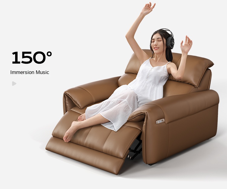 Modern Genuine Leather Recliners Set 14