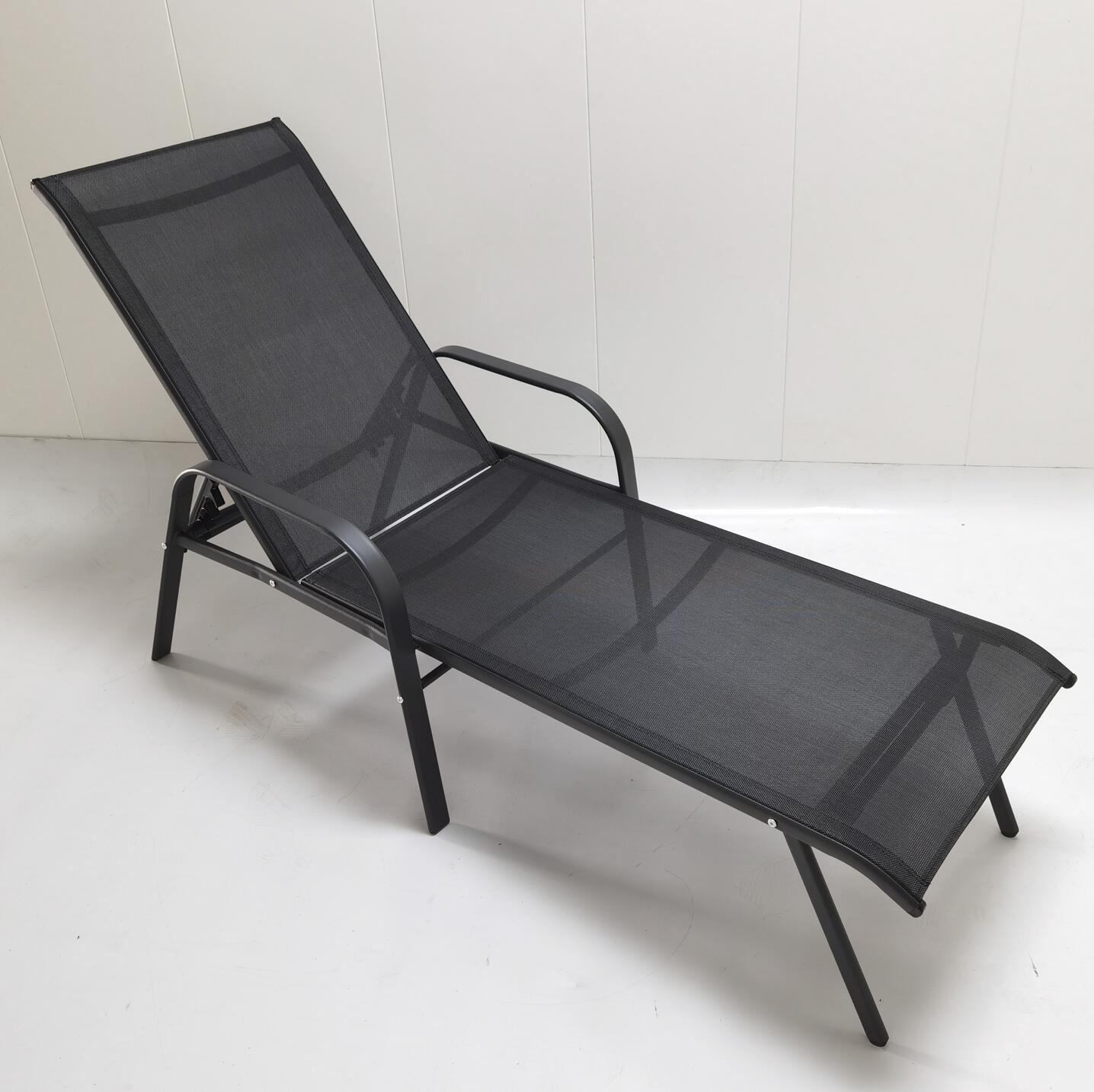 Modern Adjustable Lounge Chair All-Weather metal Chaise Loungers for Outdoor Beach Deck Park Hotel-Luxury Sun Beds