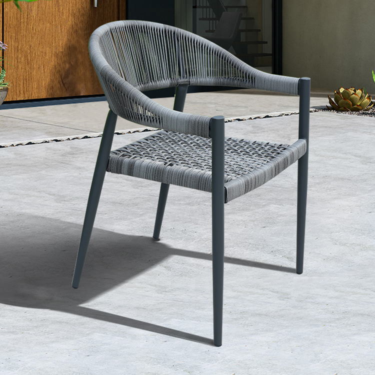 Modern Gray Garden 5 Piece Dining Set Detail view