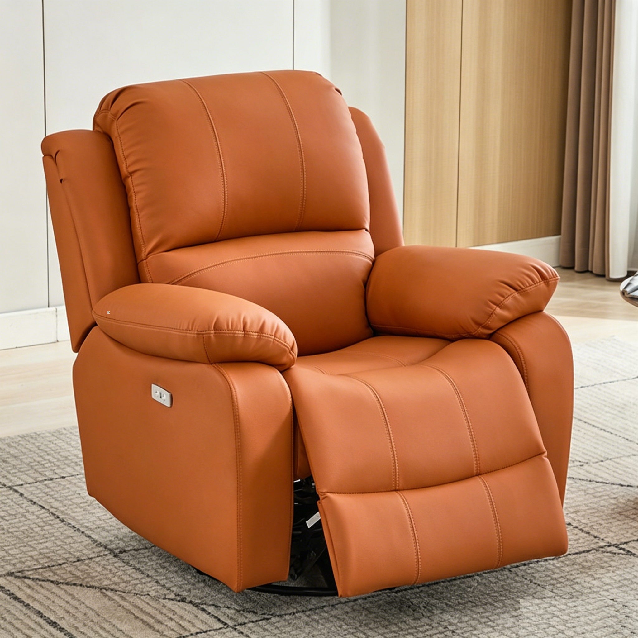 Factory Cheap Relaxing Rock Recliner Swivel Manual Fabric Leather Reclining Modern Design Rotation Glider Recliner Chair