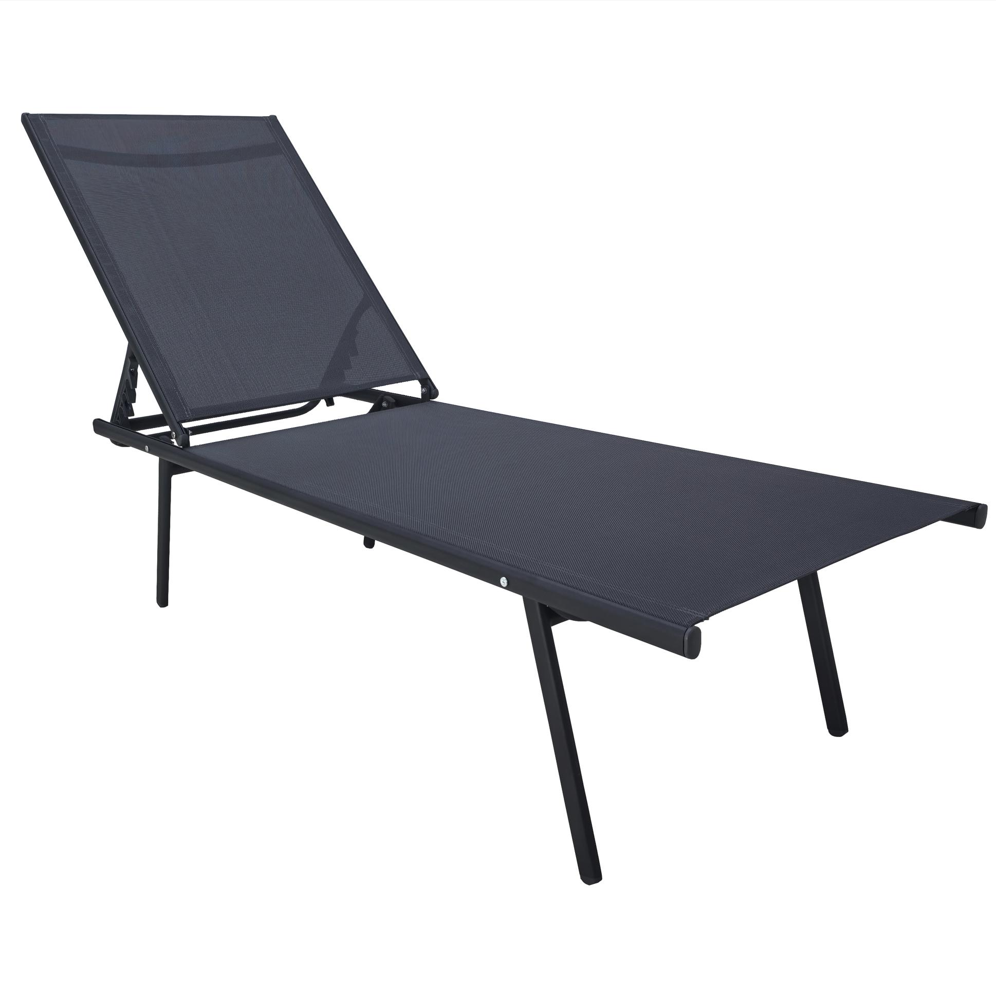 Modern Adjustable Lounge Chair All-Weather metal Chaise Loungers for Outdoor Beach Deck Park Hotel-Luxury Sun Beds