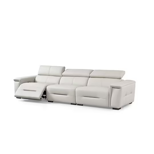 Wholesale Luxury Modern Electric Power 3 Seater Leather Sectional Recliner Sofa With Usb Charging For Hotel Villa Living Room