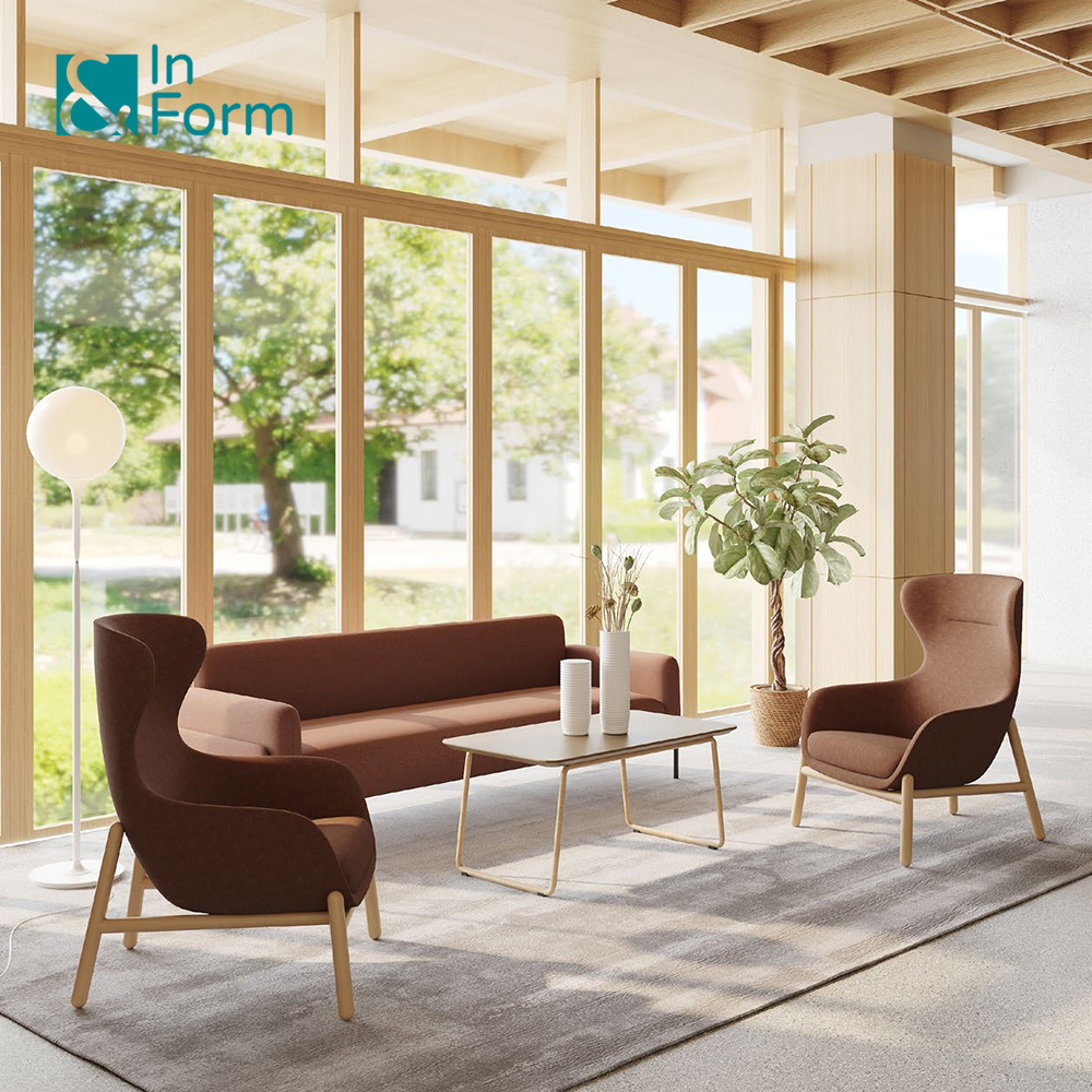 High Back Accent Leisure Lounge Chair Stable Swivel Steel Base Injection Foam Soft Comfort Design Office Boss Reclining Chairs