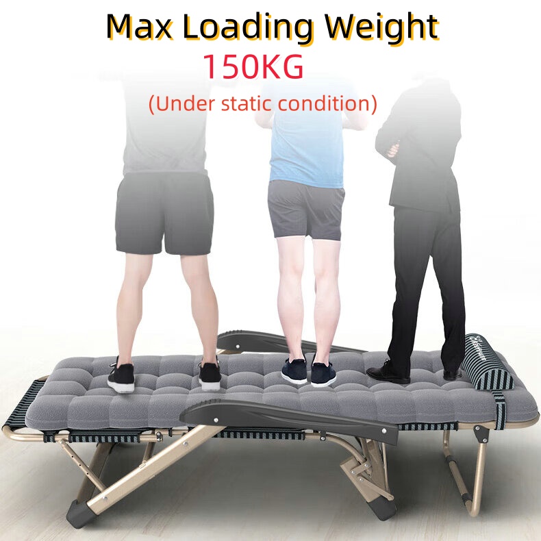 New Design Portable Foldable Lightweight Metal Beach Lounger Chaise Sun Lounger Bed