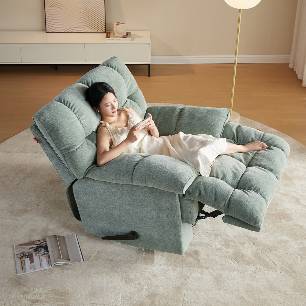 Sans Luxury White Adjustable Footrest Ergonomic Lounge 180 Degree Reclining Chair Power Recliner