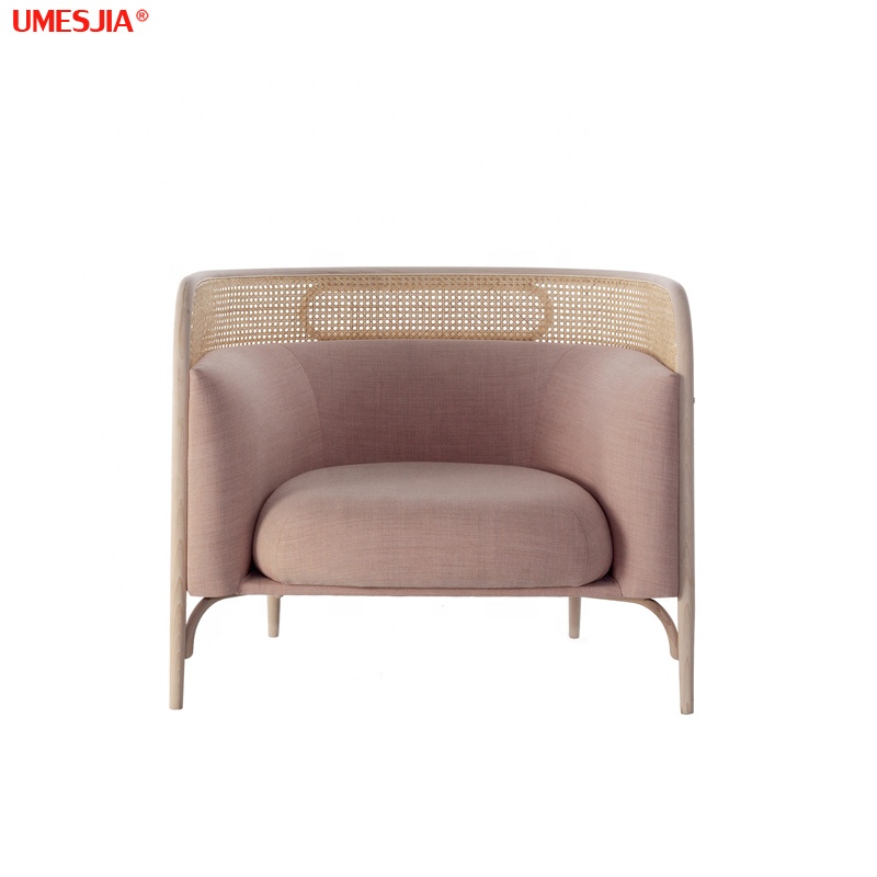 Targa Lounge Rattan Chair Luxury Solid Wood Frame Armchair Living Room Furniture Leisure Chair