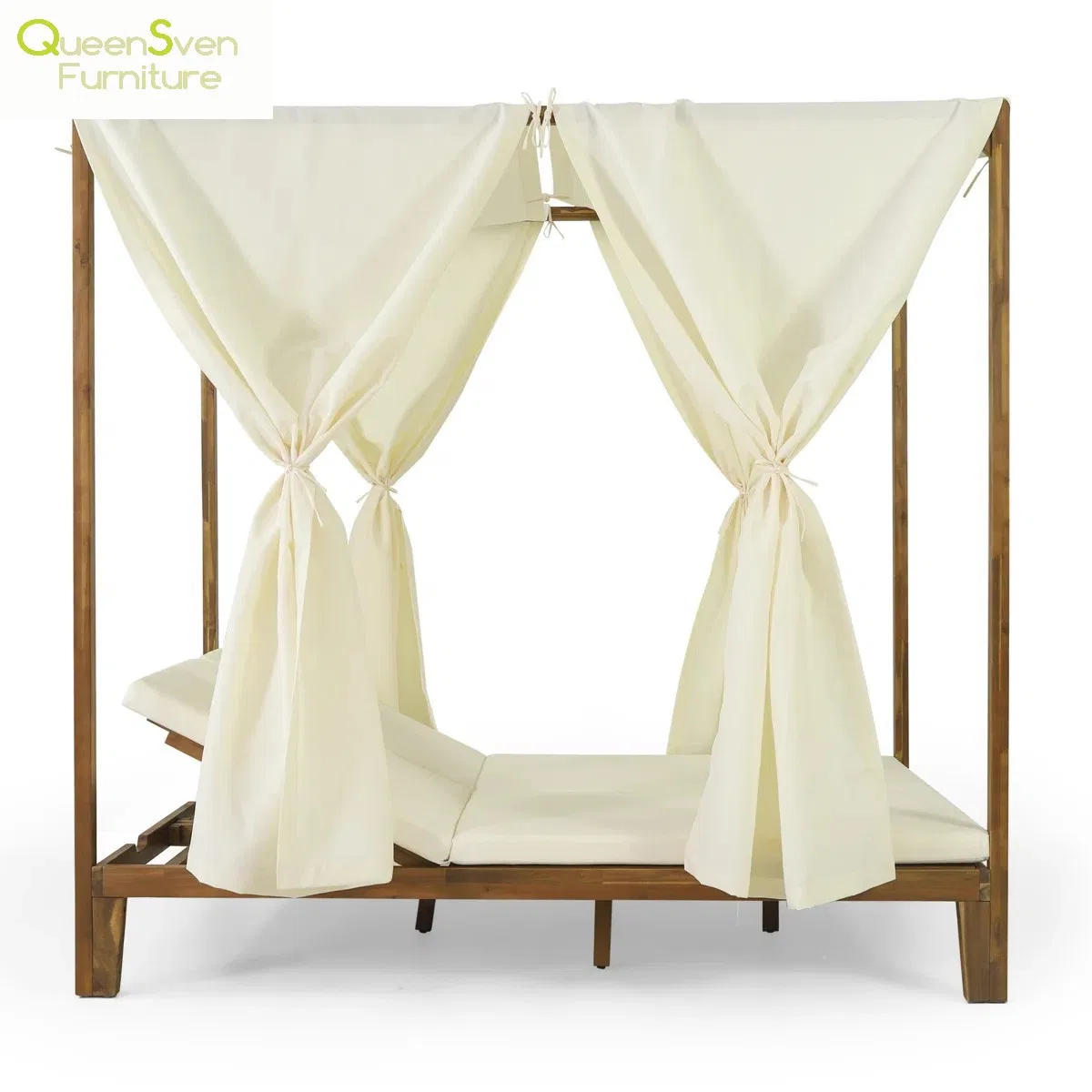 Modern Outdoor Teak Daybed Perfect for Patios and Poolside Retreats