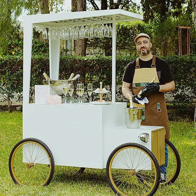 Event Candy Bar Dessert Display Food Cart with Custom Branding