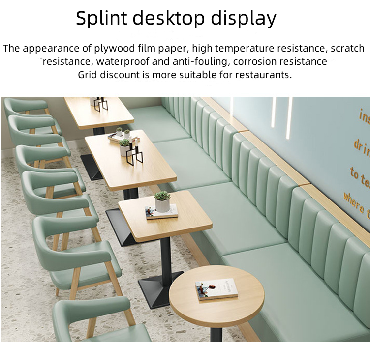 Restaurant tables and chairs details