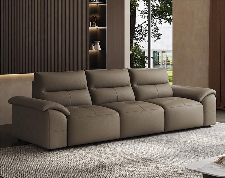 Wholesale Factory Price Power Recliner Sofa Set Extendable Genuine Leather Three Seat Electric Sofa Remote Control For Living