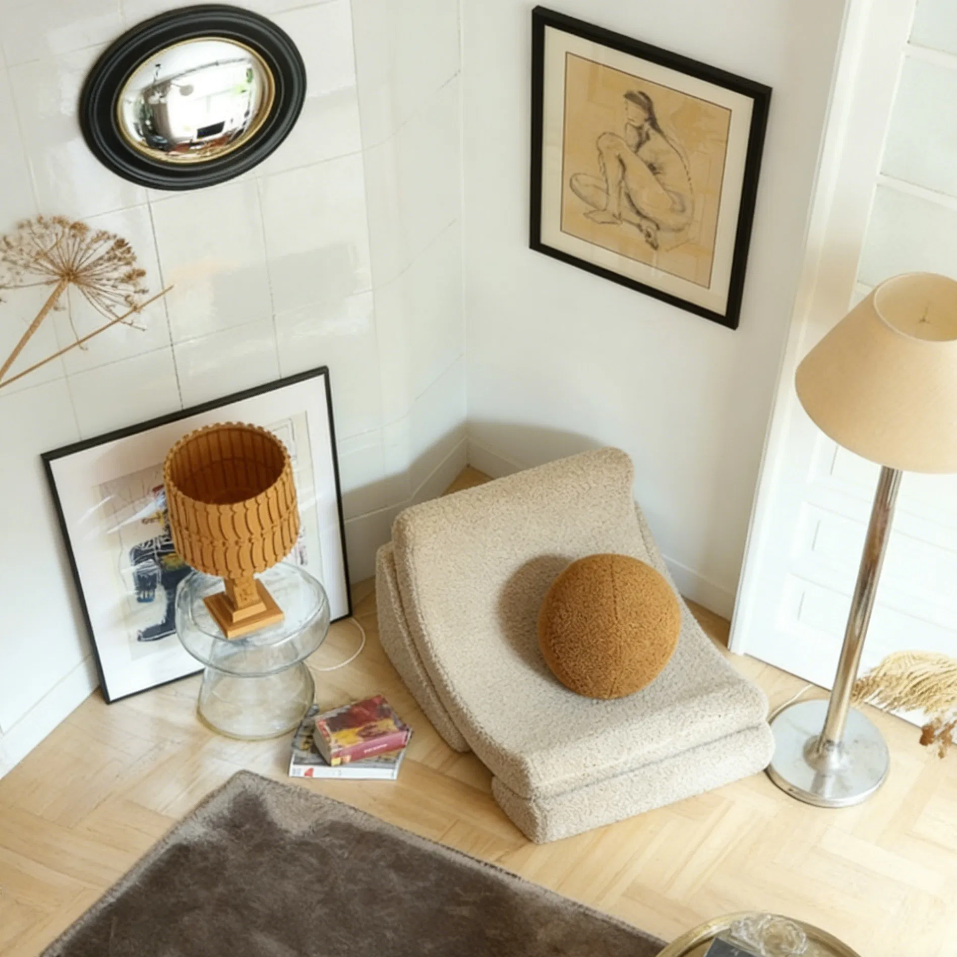 Modern Accent Leisure Chair with Ottoman for Casual Elegance