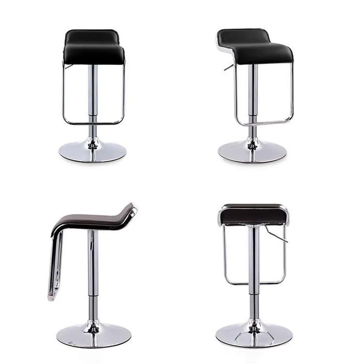 Kitchen Cafe Counter Height Adjustable Swivel Metal Bar Stool Detail