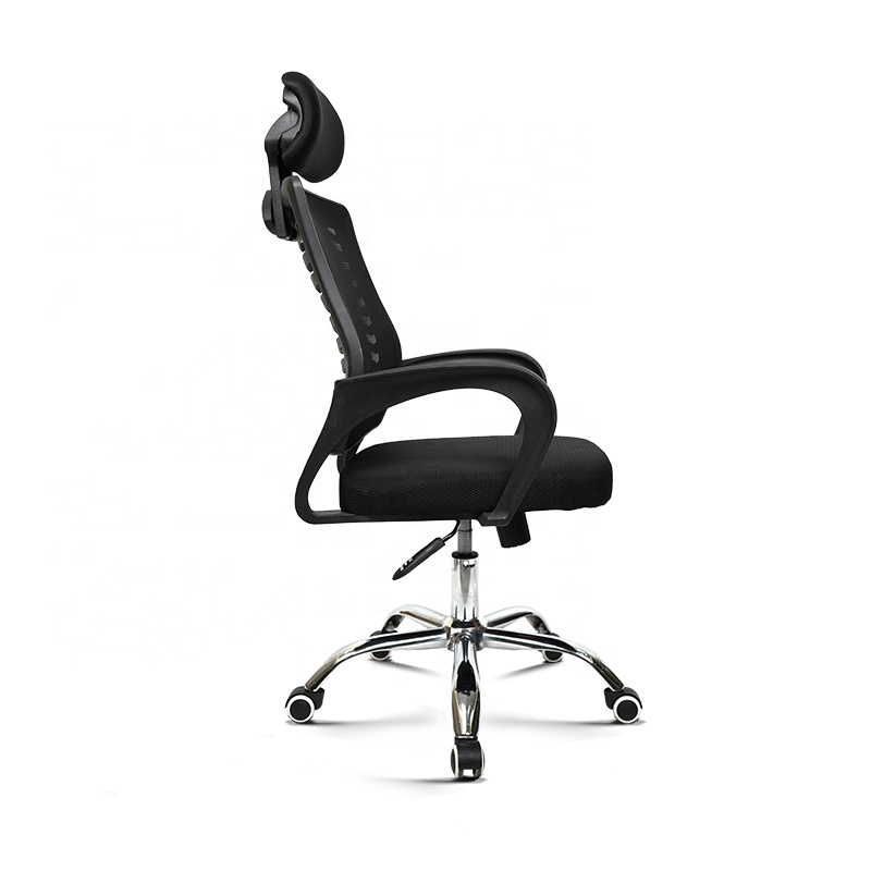 Economical Modern Rotating Office Swivel Chair With Fixed Armrest Tilt &amp; Lock Mesh PP Grid Backrest Lifting Mechanism Headrest