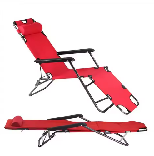 Hot Sale Folding Chair With Armrest Adjustable Folding Sun Lounge Chair Reclining Zero Gravity Chair Outdoor Chaise Lounge