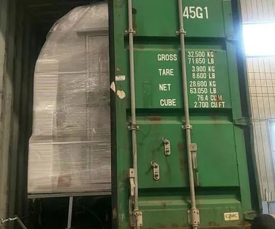 Container Packing with Protective Film