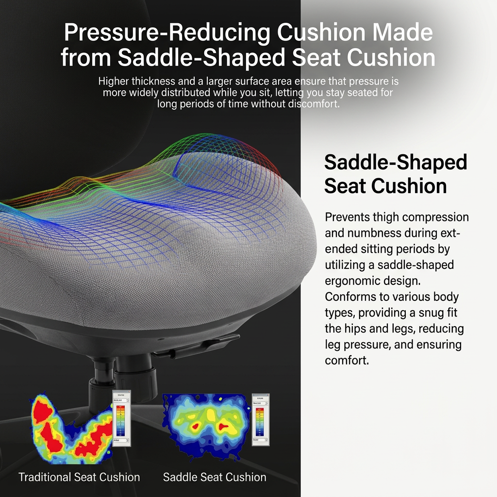 Saddle-Shaped Seat Cushion