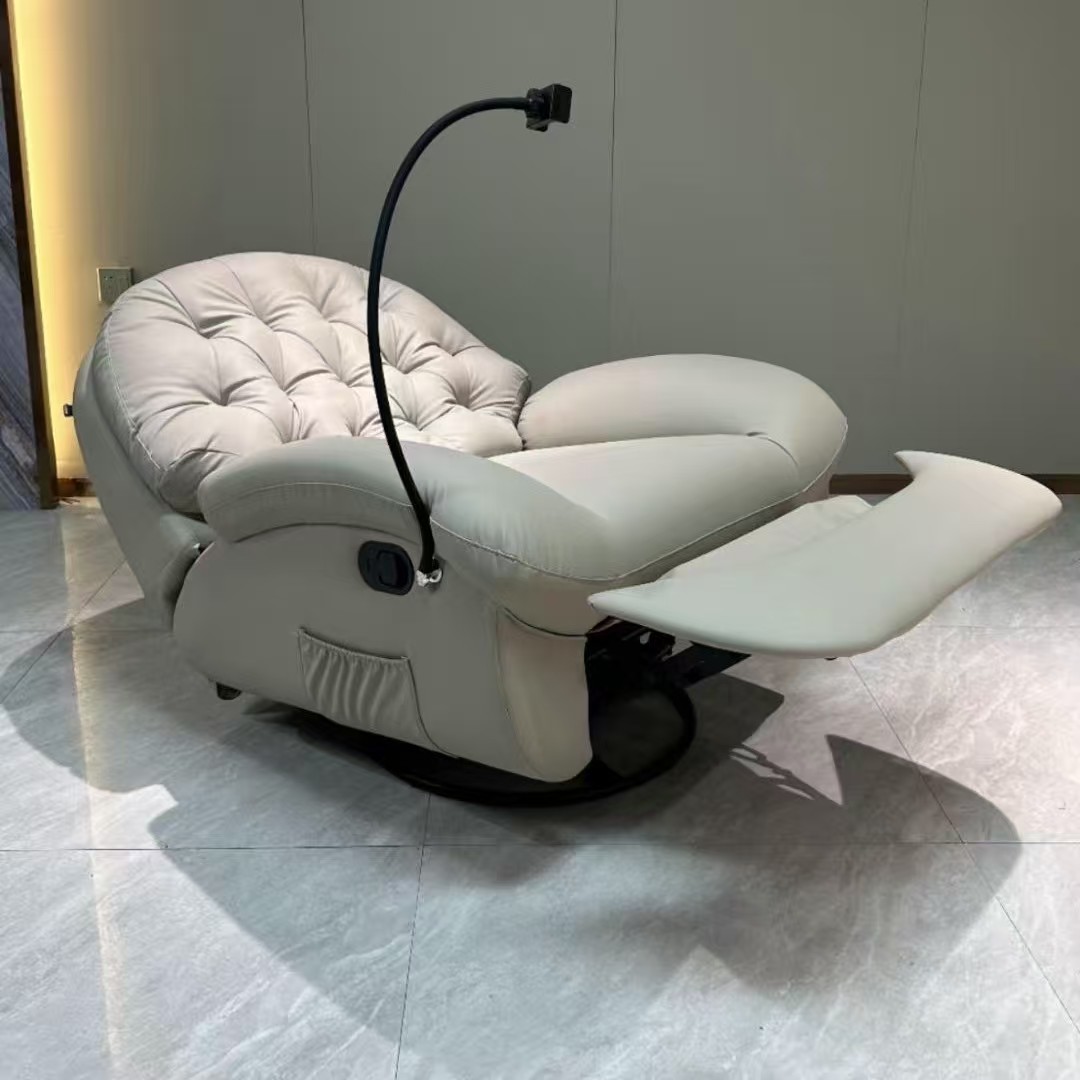 Hot-selling Leisure Adult Reclining Chair 360-degree Rotating Glider Chair with Mobile Phone Holder.