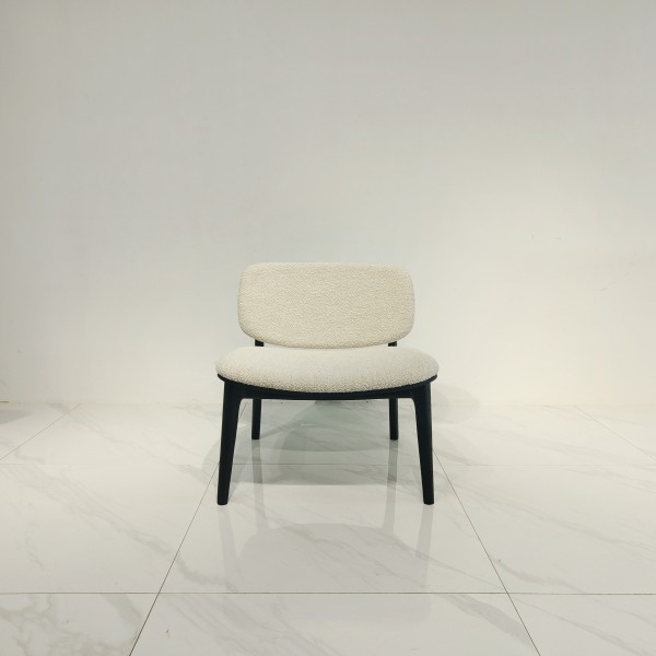 Modern Solid Wood Lounge Chair Ergonomic Handmade Minimalist Design Eco-Friendly Durable Upholstered for Bedroom Living Dining