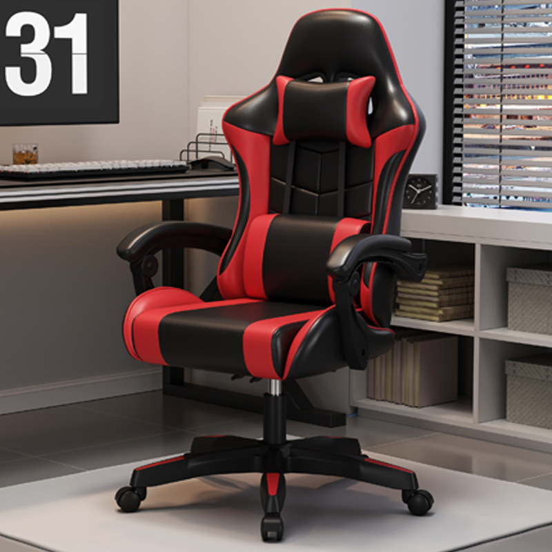 Wholesale Height Adjustable Gaming Chair Pu Leather Nylon Computer Silla Gamers Racing Gaming Chair