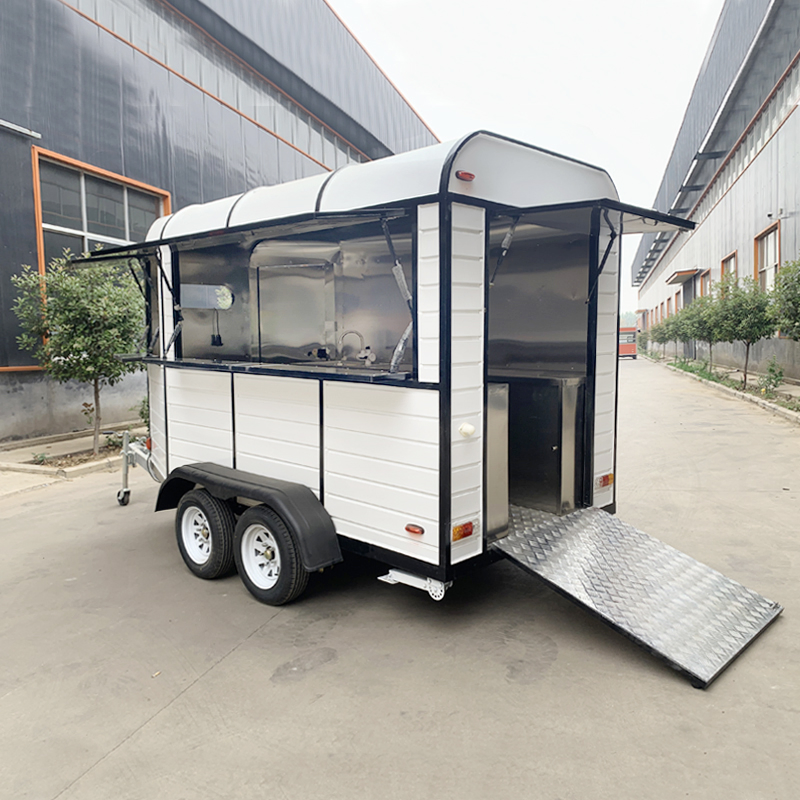 Ice Cream Food Van Truck Fully Equipped Mobile Bar BBQ Fast Food Trailer Cart for Sale USA