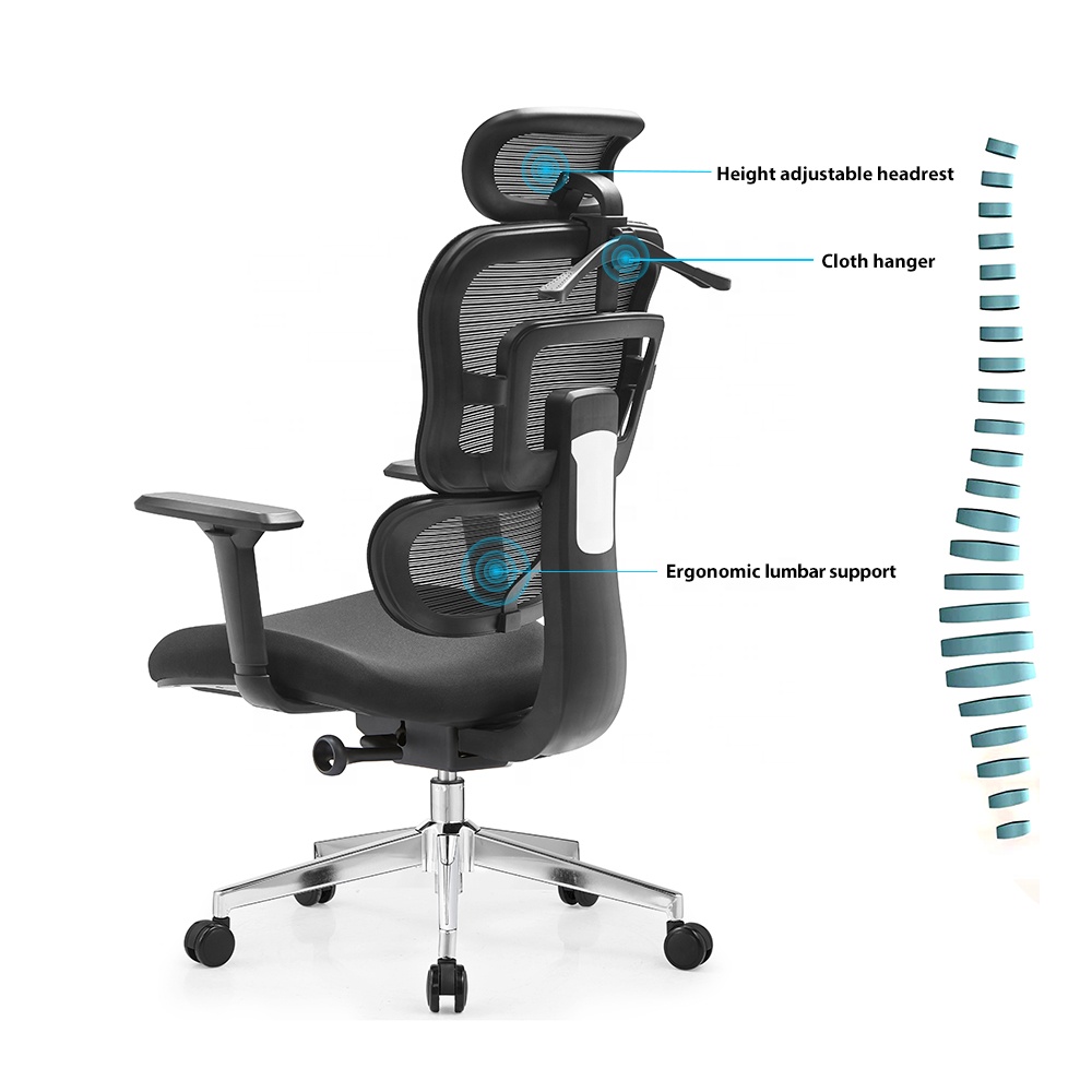 China Executive Boss Chairs Swivel High Back Comfortable Mesh Ergonomic Office Chair With Lumbar Support