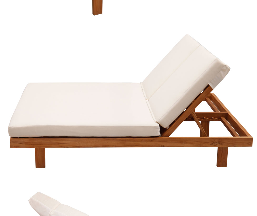 Teak Wood Double Lounge Sunbed View 18