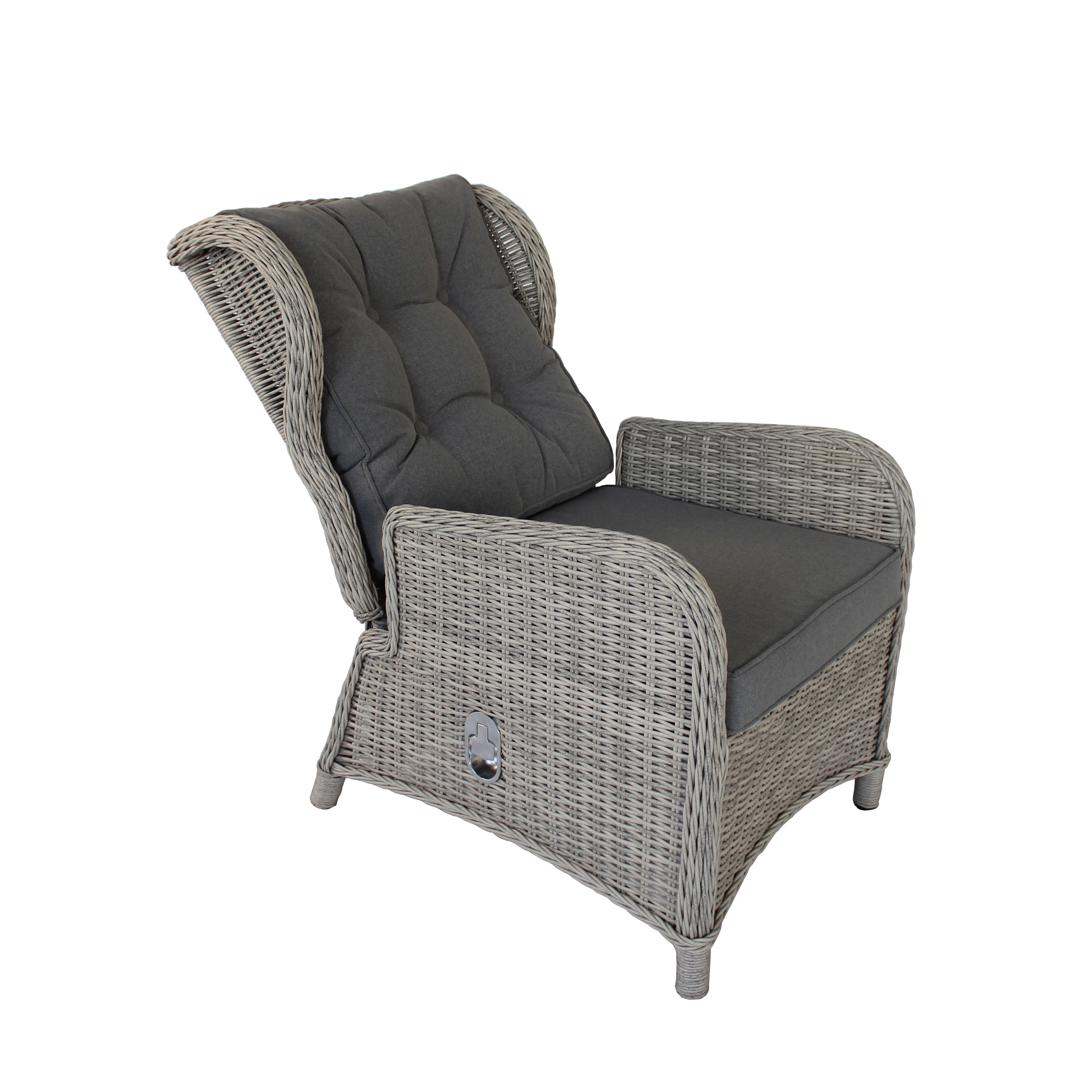 High Quality Modern 3 Piece Outdoor Garden Patio Balcony Rattan Wicker Aluminum Bistro Sets Recliner Sofa Stool for Hotel Use