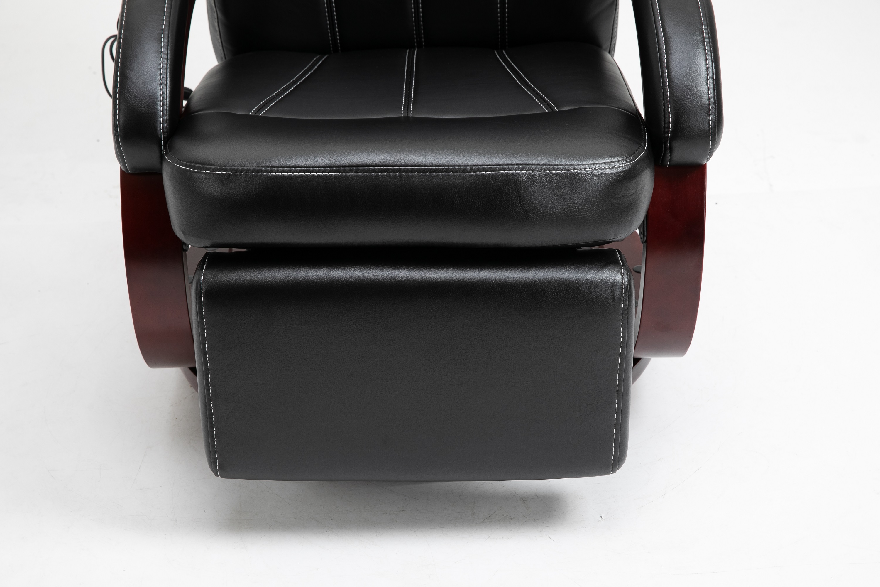 Customized High Quality Dark Brown Leather Swivel Glider Rv Recliner Chair With Memory Foam