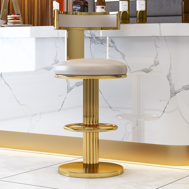 Customized Stainless Steel Counter Height Bar Stool with Metal Frame
