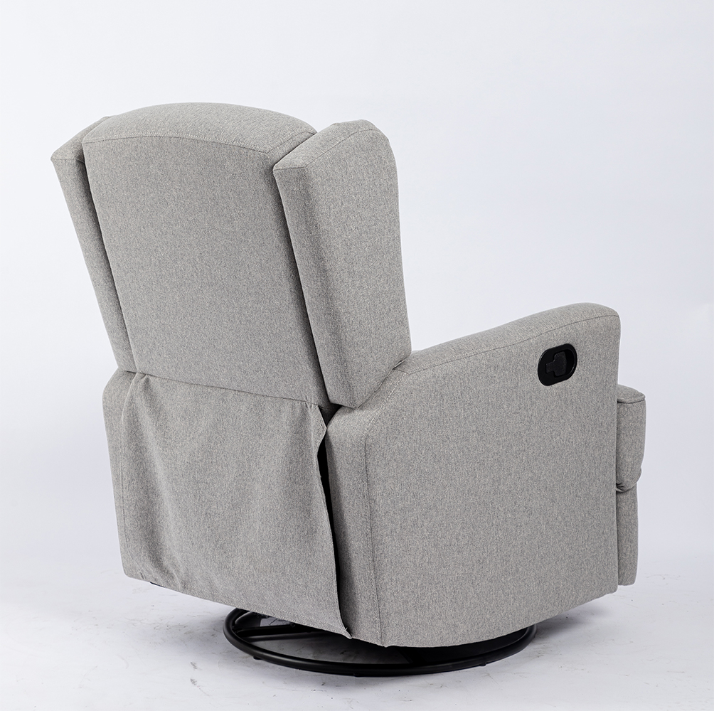 VANBOW Simple Modern Design Single Seat Reclining Chair Fabric Rocking Recliner Nursery Glider Chair for Living Room
