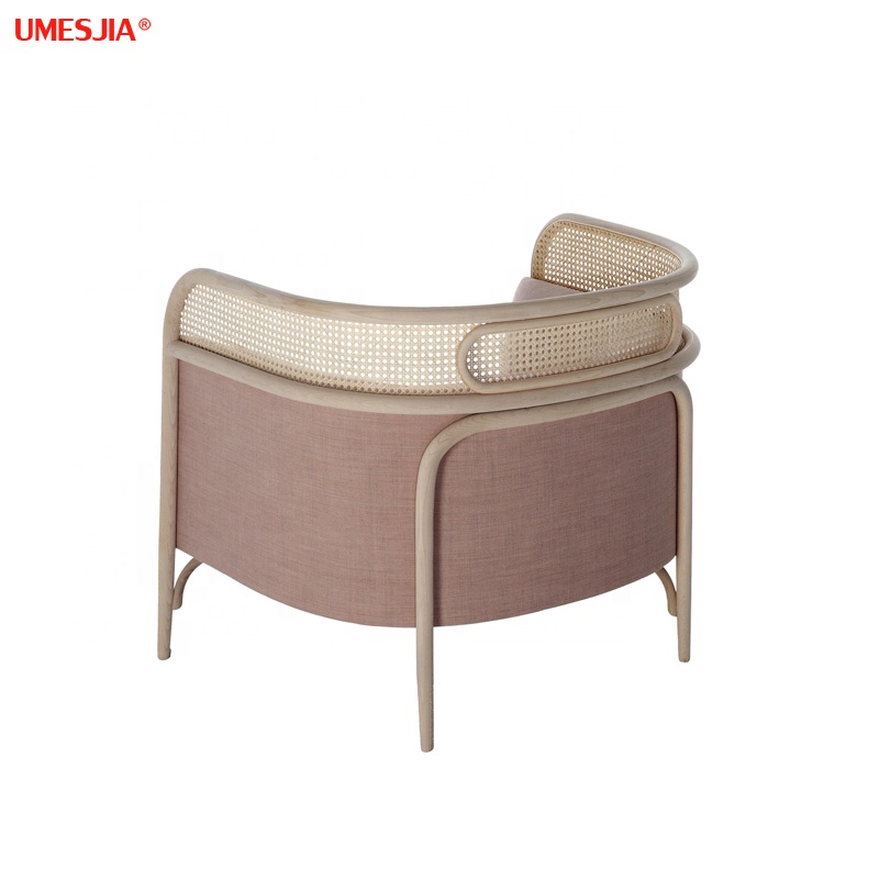 Targa Lounge Rattan Chair Luxury Solid Wood Frame Armchair Living Room Furniture Leisure Chair