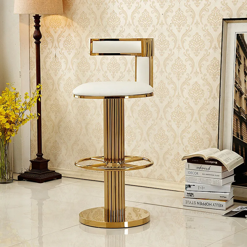 Customized Stainless Steel Counter Height Bar Stool with Metal Frame