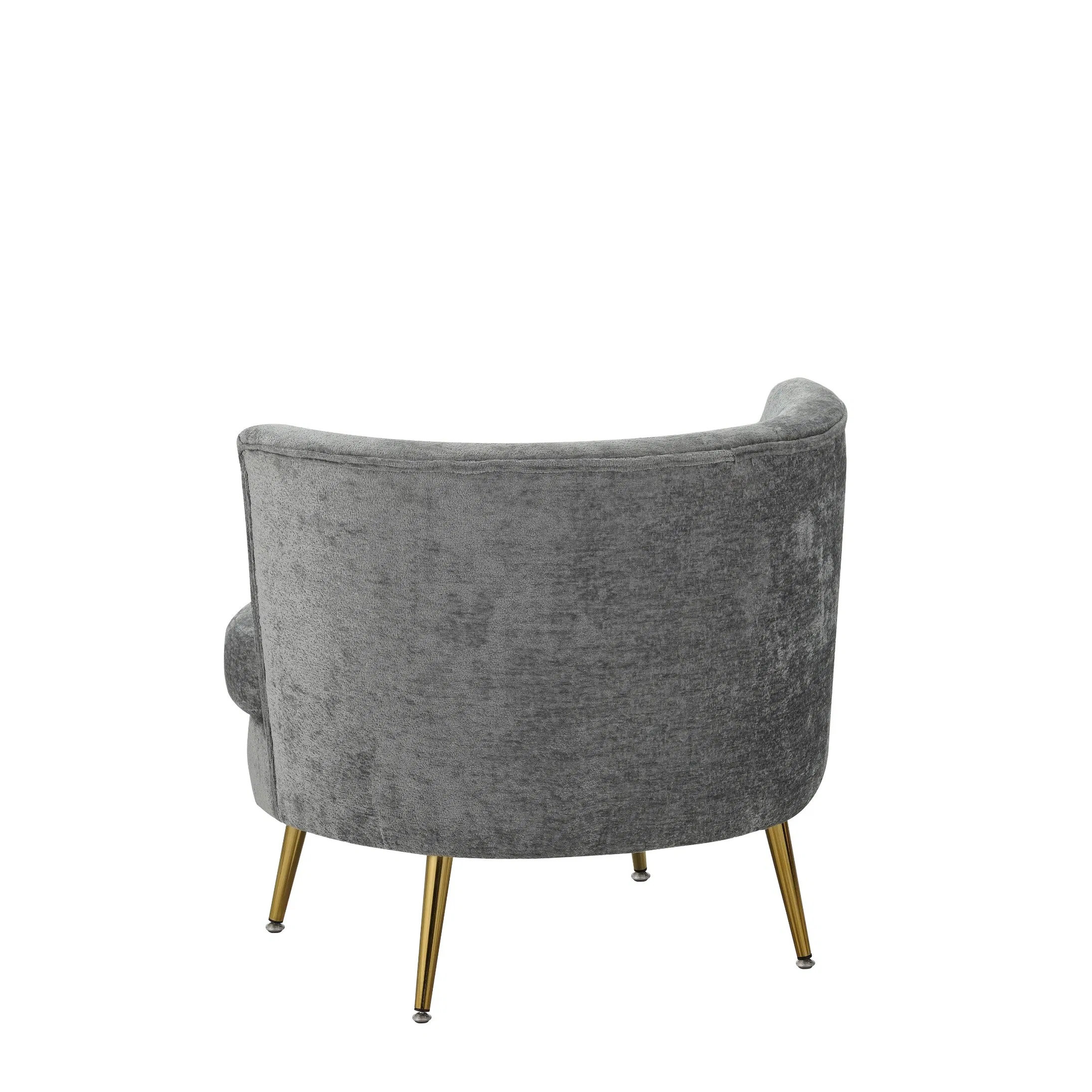 Modern Relax Fabric Leisure Wooden Chair Living Room Furniture Metal Leg Relax Deisgn Fabric Armchair Bedroom Accent Chairs for Hotel Lobby Furniture