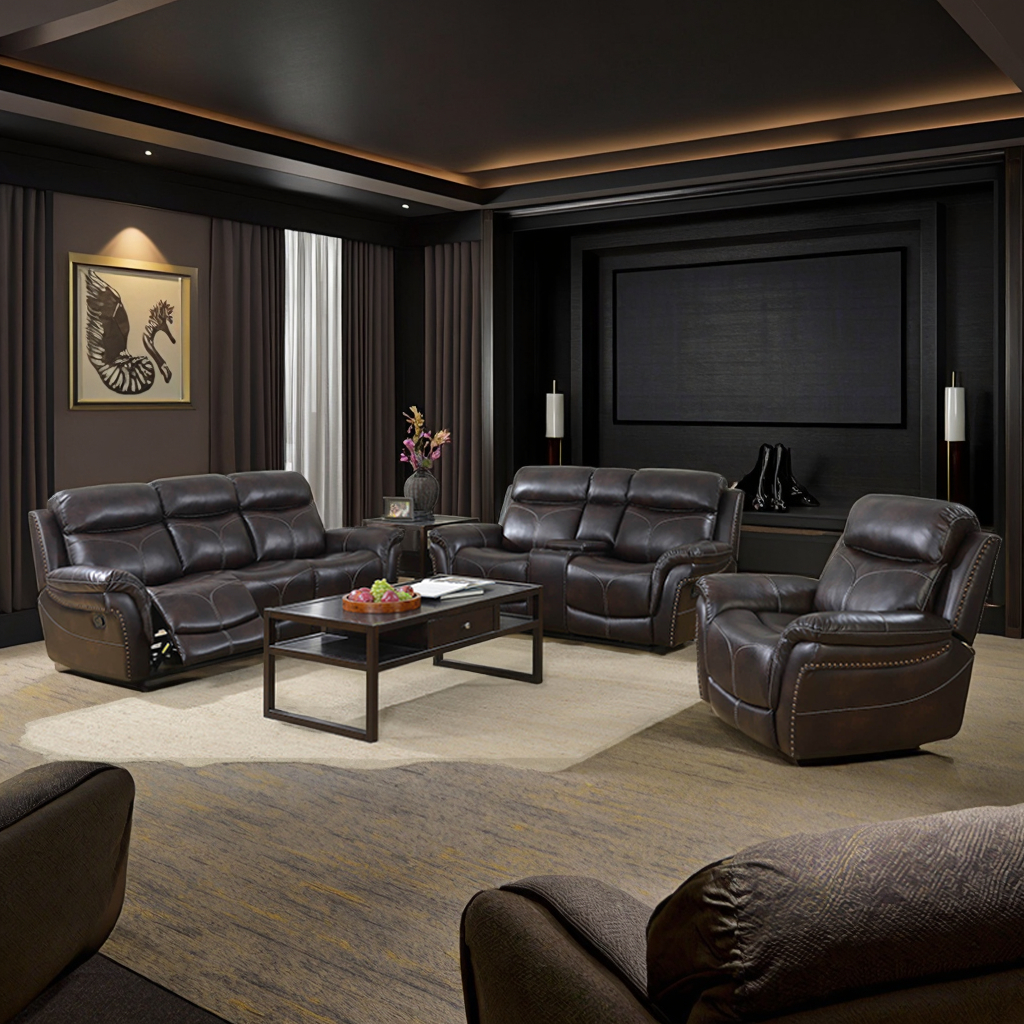 Modern Sofa Reclining Chair Leather Couch Canape Recliner Sofa Living Room Home Furniture Theater Sectional Sofa Compressed
