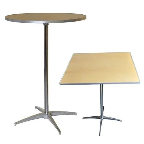 Modern Round High Bar Table for Outdoor Weddings Parties &amp; Barber Events-Wood Material