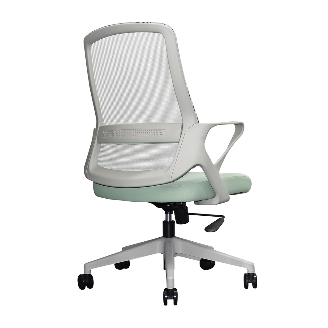 2026 New Model Via Lanie Ergonomic Task Mesh Office Chair Plastic Frame Fixed Arms 360 Swivel Height Adjustable Multiple Colors