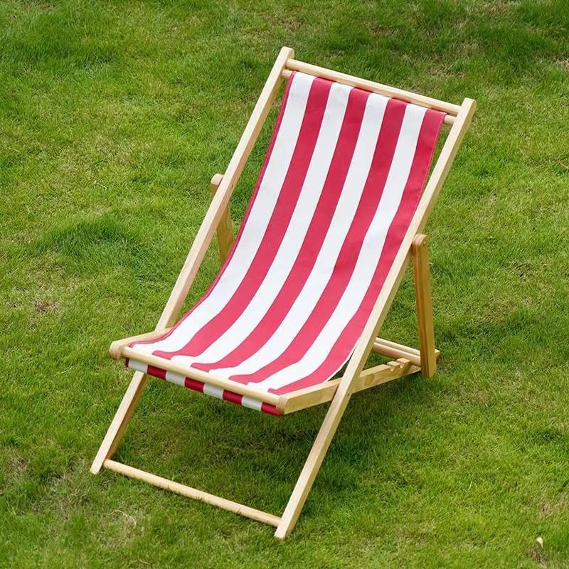 Wholesale Trading Easy Solid Wood Beach Chair Wooden Portable Outdoor Daybed