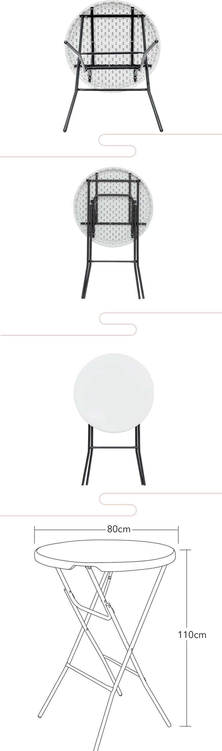Folding Table Details View 2