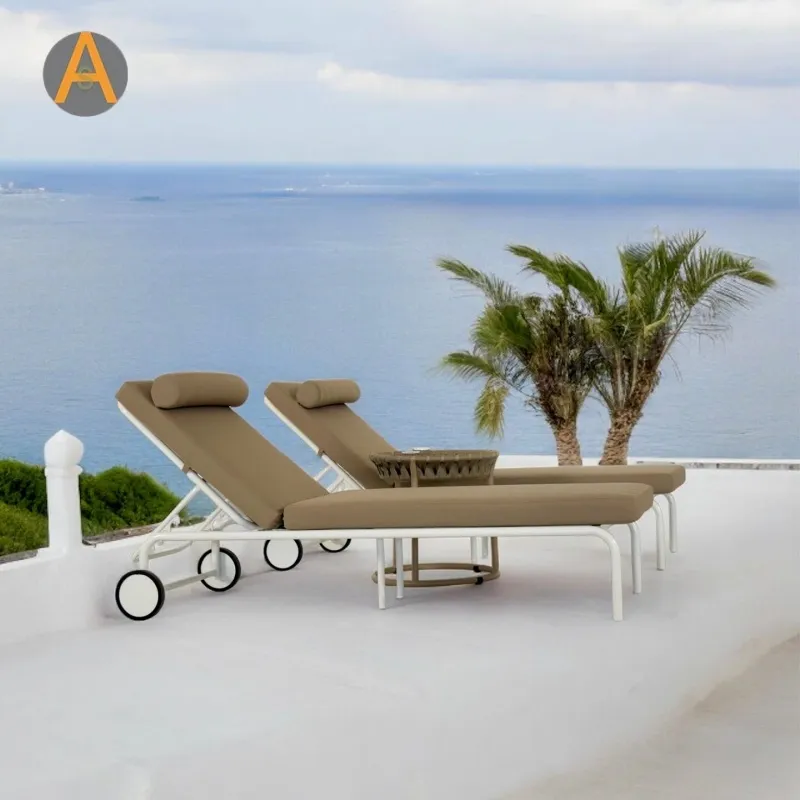 Teak Wood Durable Guaranteed Daybed Weather Resistant Double Size Outdoor Sunbed Beach & Pool Relaxation Furniture for Hotel Resort Villa