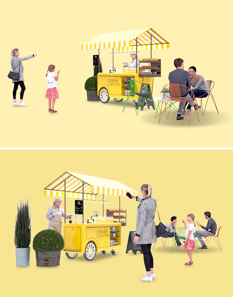 Hot Dog Stand Candy Snacks Bar Dining Car Supermarket Sale Pizza Ice Cream Kiosk Mobile Adult Electric Tricycle Hand Push Food Cart Display