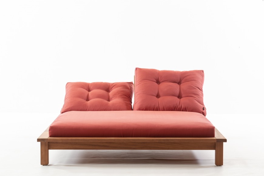 Modern Double Foldable Chaise Longue Sit Like a Sofa &amp; Enjoy Sunbathing for Hotel Living Room Villa &amp; Hospital Application